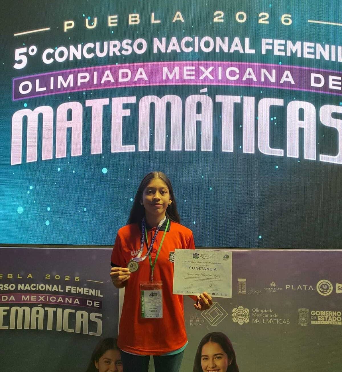 Alumna de la UAT conquista plata en Olimpiada Nacional de Matemáticas