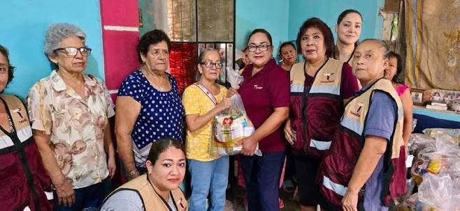 Familias de Tampico reciben apoyo alimentario mediante programa estatal de bienestar